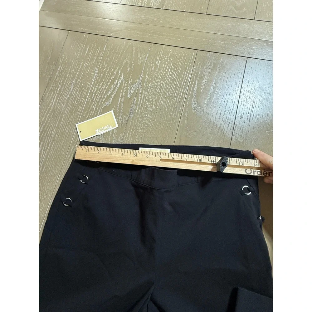 Michael Kors Trousers Womens Medium Black Ring Detail‎ Basics QH83BF57GF